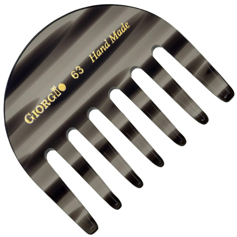 Giorgio G63 Women's Detangling Comb, Pocket and Travel Wide Tooth Comb for Thick Hair, Hair Detangler for Wet and Dry Care. Handmade, Saw-Cut, and Po