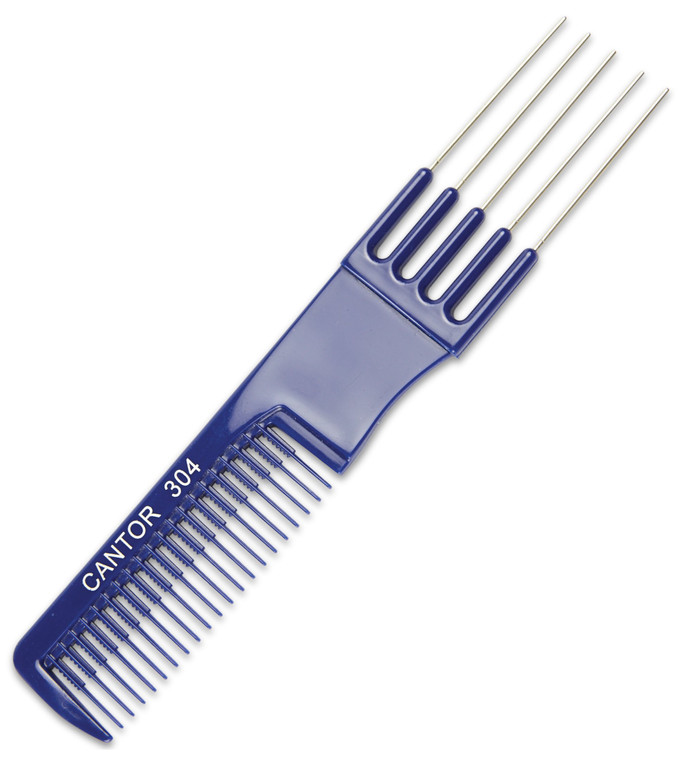 Teasing Comb With Metal Lifts - 6 Plastic Teaser Rake and Stainless Steel Lifting Prongs  Heat and Chemical Resistant  Wig and Hair Styling Tools