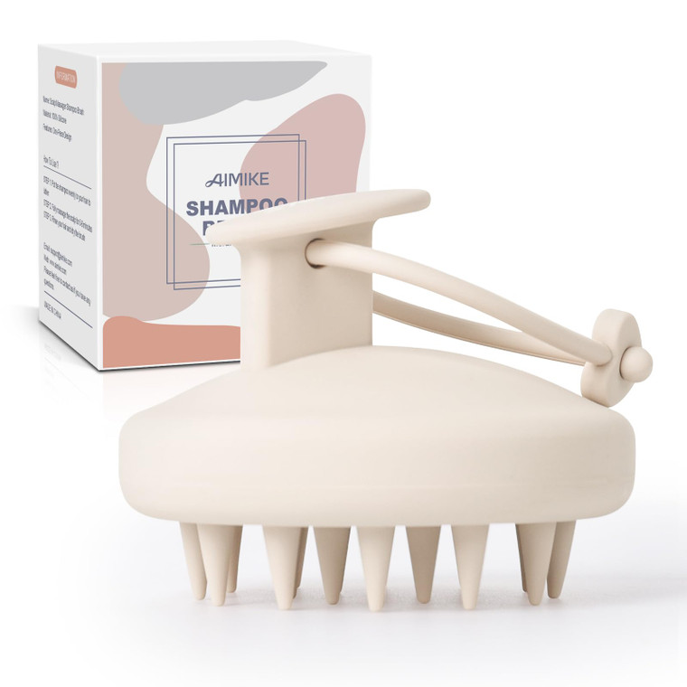 AIMIKE Scalp Massager Shampoo Brush, Soft Silicone Scalp Scrubber, Scalp Brush/Exfoliator for Washing Hair Dandruff, Scalp Massager Hair Growth Stimu