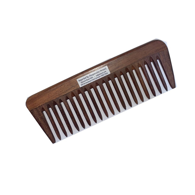 Svatv Handcrafted Rosewood Comb For Detangling Hair For Thick, Curly And Wavy Hair, Non-static And Eco-friendly With Wide Tooth For Grooming Hair Com