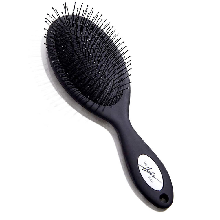 Detangling Brush Safe for Hair Extensions by The Hair Shop, 909 Ergonomic Detangler Brush for Dry or Wet Hair, Combs, Glides Thru Natural, Curly, For