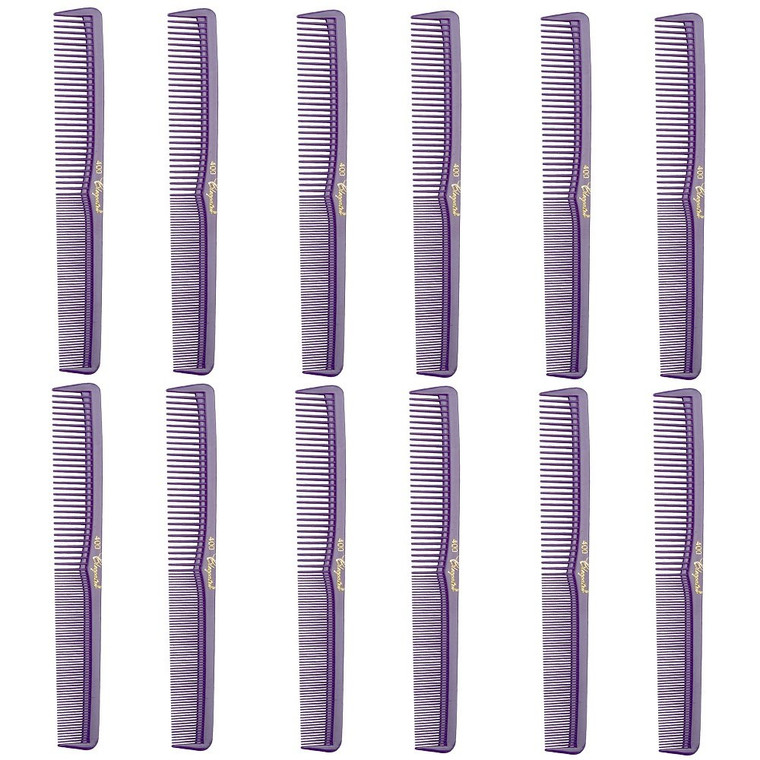 Barber Beauty Hair Cleopatra 400 All Purpose Comb (12 Pack) 12 x SB-C400-PURPLE