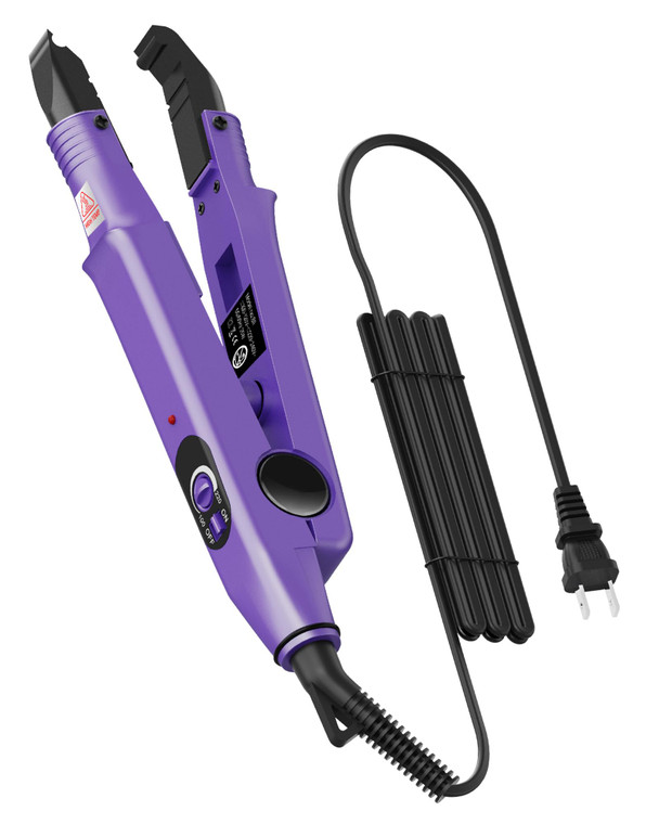 TopWigy Professional Hair Extension Tools,Purple U tip Hair Extensions Tool,Fusion Hair Extensions Temperature Adjustable Melting Tool