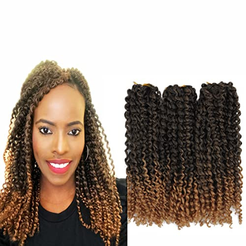 Haolocs 9 Bundles/Lot Marlybob Crochet Hair 8/10/12 Inchs Small Jerry Curl Braid Short Passion Twist Braids Afro Twist Synthetic Hair Kinky Curly Bra
