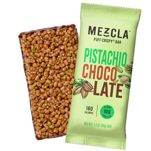 Mezcla Puff Crispy Protein Bars, Gluten Free & Vegan Protein Bars, 10g Protein, Alt for Crispy Rice Treat, Granola Bars & Breakfast Bars, Healthy Sna