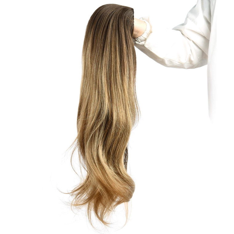 24 Long Wavy Clip in Half Head Tied Wig Japanese Synthetic fibers Hair Extensions For Women 210g ?9-7-2#?