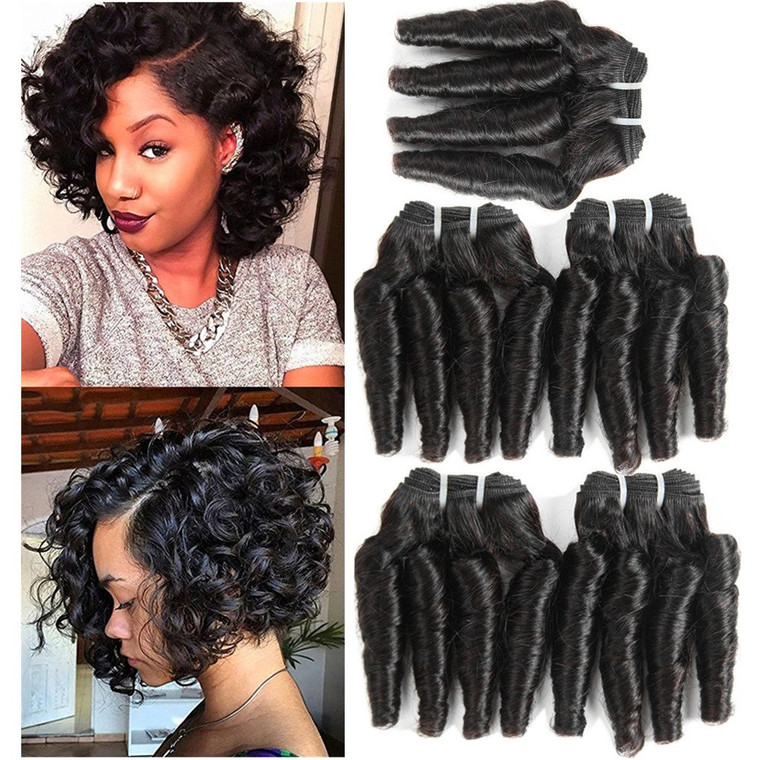 Molefi Brazilian Virgin Funmi Hair Bundles burmese curly bundles human hair 5 Bundles Short Curly Weave 9A Unprocessed Brazilian Human Hair Extension