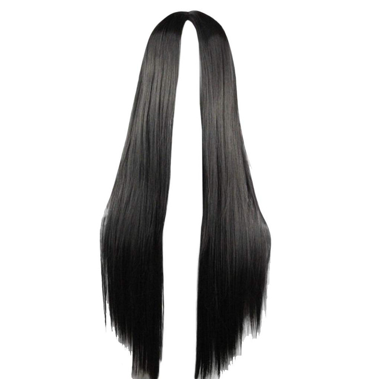 Roxane 75cm Long Straight Hair Black No Bangs Heat Resistant Cosplay/Party Full Wigs