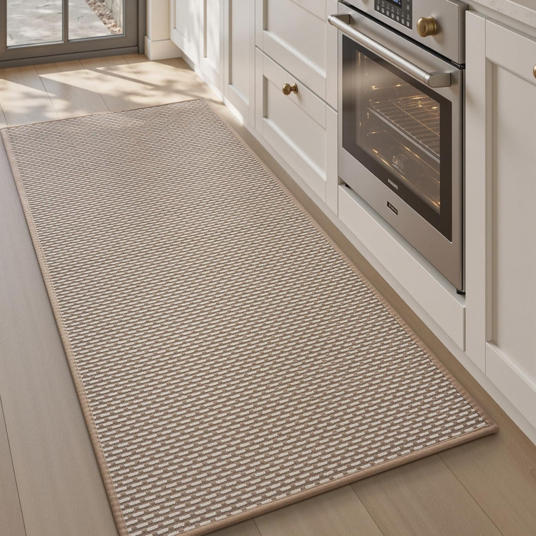 AMOAMI Kitchen Mats for Floor, Kitchen Rugs Non Slip Machine Washable, Kitchen Runner Rugs Non Skid Super Absorbent Dirt Resist in Front of Sink Stan