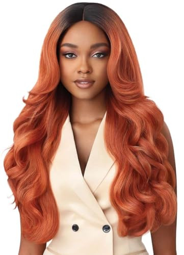 Outre Soft & Natural Synthetic Lace Front Wig - NEESHA 208 (1B Off Black)