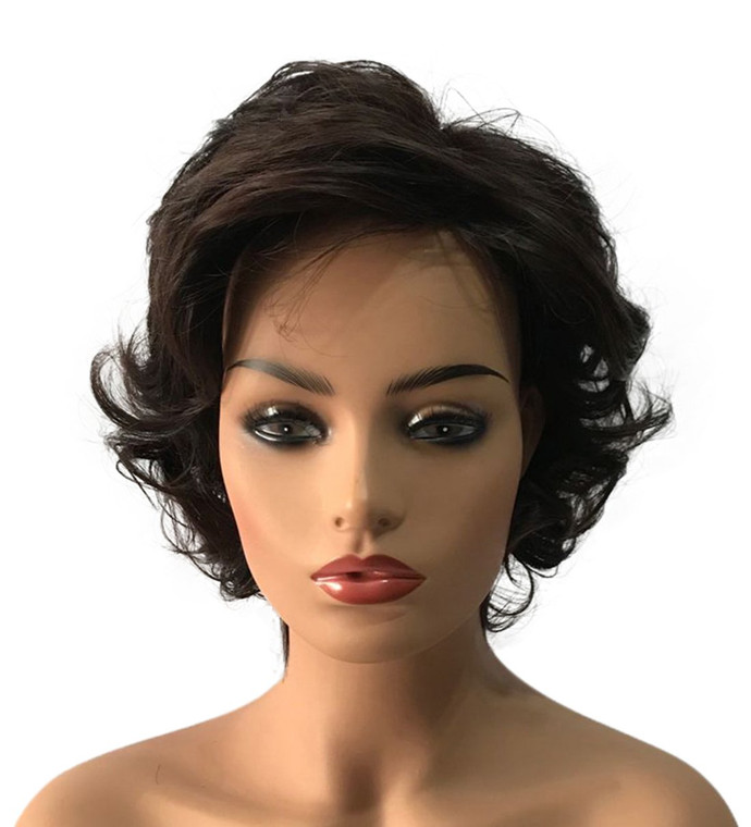 Wiginway Women Wigs Medium Wavy #2-33 Dark Brown Wigs Synthetic Wig Toupee Remy Hair Wigs Colored 8 Inch