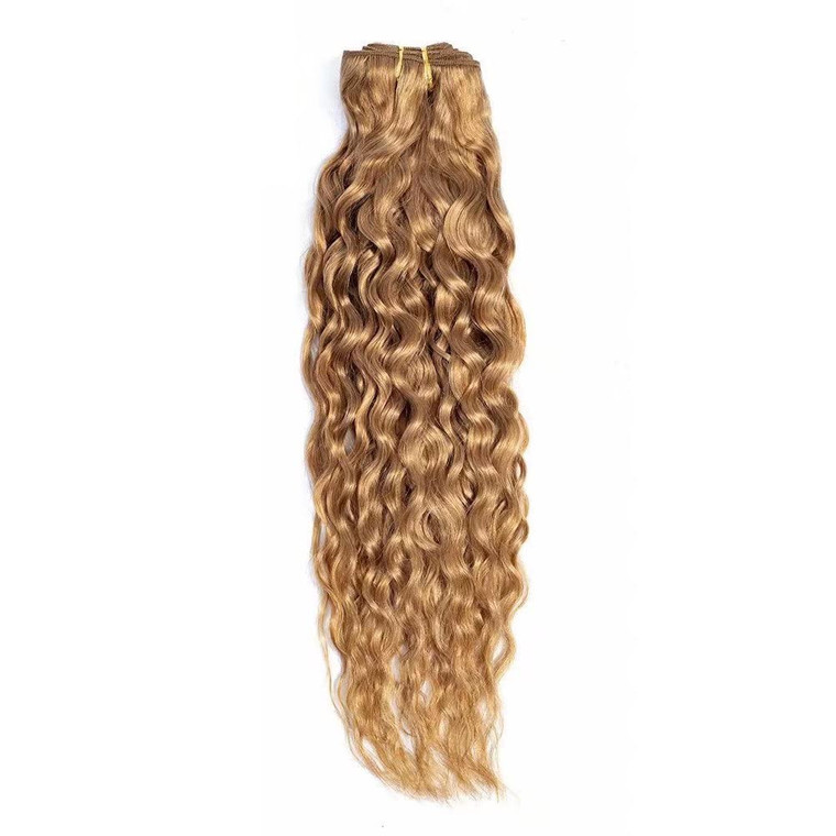 FEEL ME Brazilian Water Wave Bundles Color 27 Honey Blonde Brazilian Human Hair Bundles 100% Unprocessed Hair Extension Bundles 100g 22 Inch