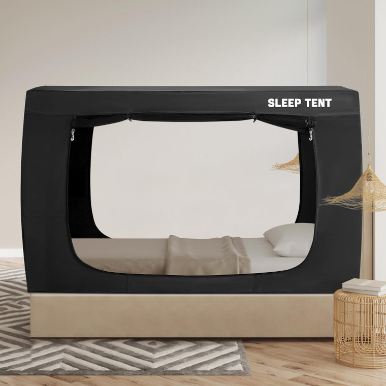 YAVIL Bed Tent Twin Bed Canopy Tents for Kid and Adult - Portable Dream Tent Indoor Sleeping 93% Blackout Tents