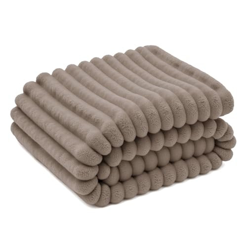 Bedsure GentleSoft Light Brown California King Size Blanket for Couch - Cozy Soft Blankets for Women, Cute Small Fleece Throws for Girls, Birthday Gi