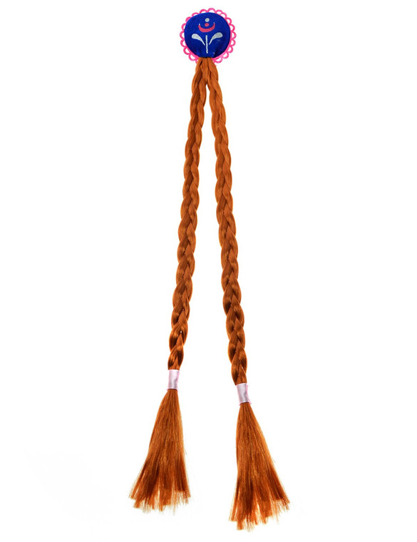 Party Chili Princess Little Girls Headband Hairpiece Cosplay Braided Wigs for Girls Princess Dress Up Accessories