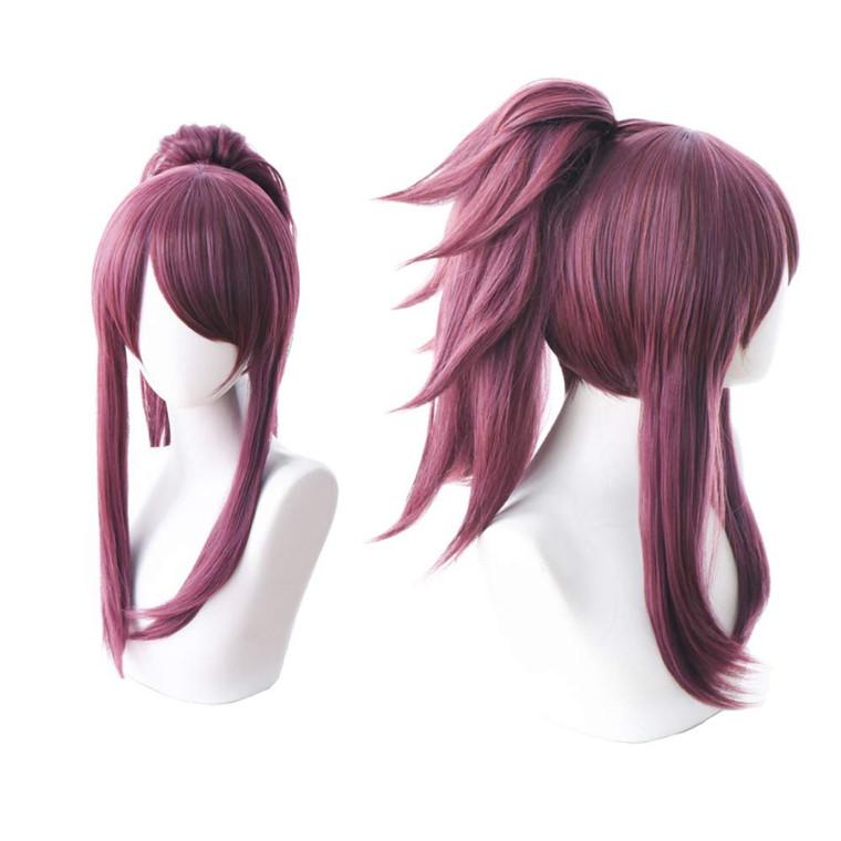 17.7" Women's Straight Purple Cosplay Wig Halloween Wig