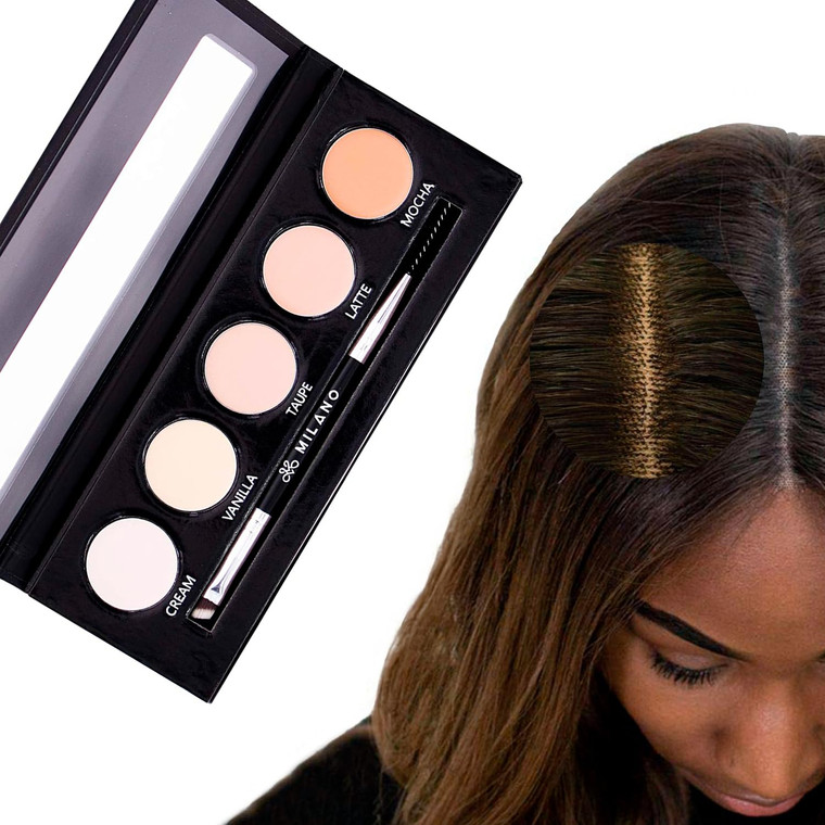 Milano Collection Wig Cream Knot Concealer Palette for Lace Wigs and Frontal Part and Hairline