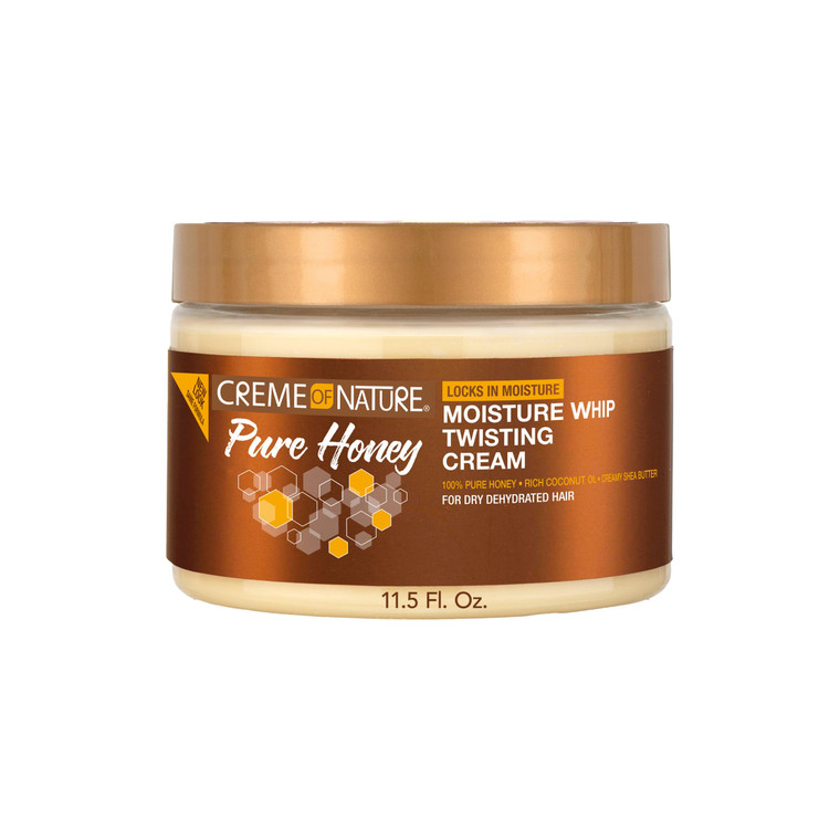 Creme of Nature Pure Honey Define Moisture Whip Twisting Cream, Defines & Elongates Curls, Long-Lasting Hold Without Crunch, With Coconut Oil & Shea
