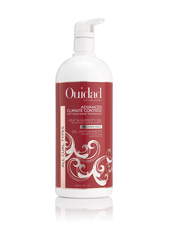 Ouidad Advanced Climate Control Heat & Humidity Stronger Hold Gel Travel Size - 33.8 fl oz, Anti-Frizz Nano Technology, Styling Gel, Prevents Flyaway