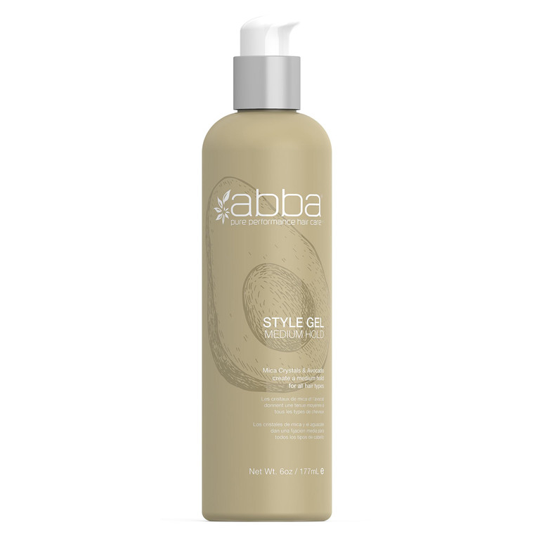 ABBA - Pure Style Gel Medium Hold  Mica Crystals & Avocado, 6 fl oz
