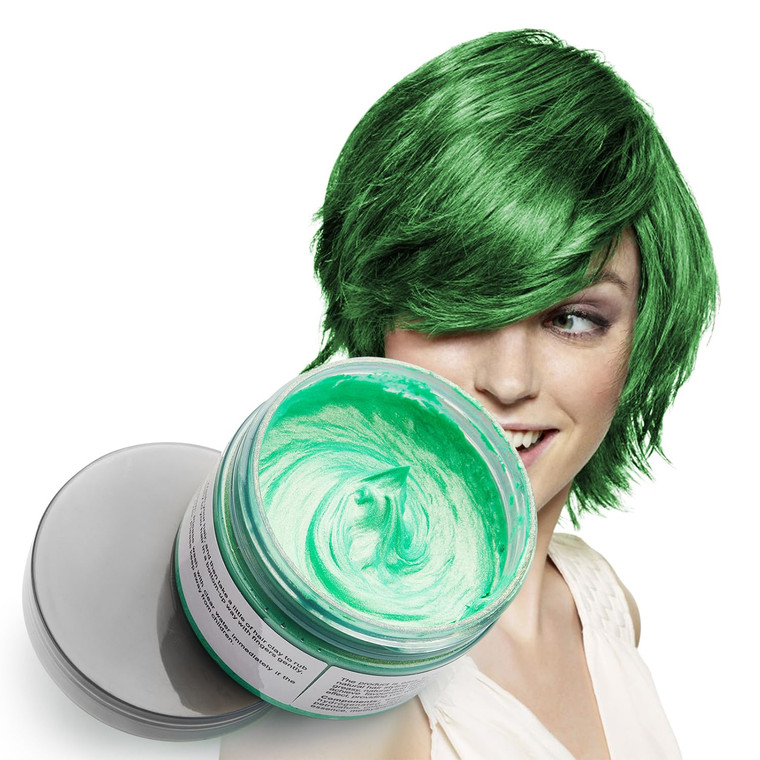 SWAKER Green Hair Color Wax, Temporary Hair Cream for Party, Cosplay, Halloween, Daily Use, Date, Clubbing (4.23 oz)