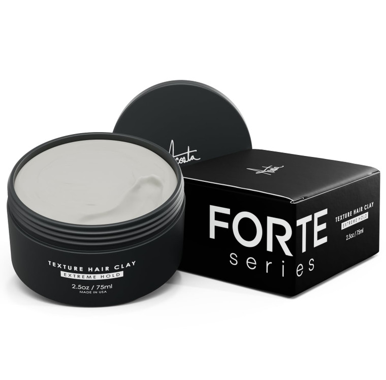 Alex Costa Hair Clay for Men by Forte Series Extreme Hold Men's with Natural Ingredients to Add Texture, Volume and Definition to Thick/Coarse Hair P
