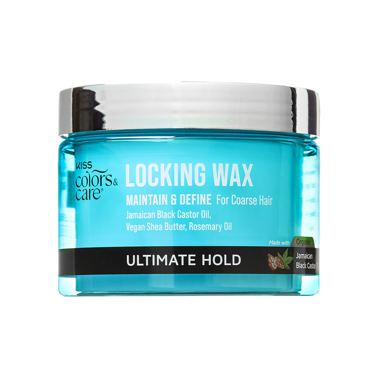 KISS COLORS & CARE Ultimate Hold Locking Wax, 6 oz. - starts and maintains locs with long lasting hold and no build up. Ideal for thicker hair textur
