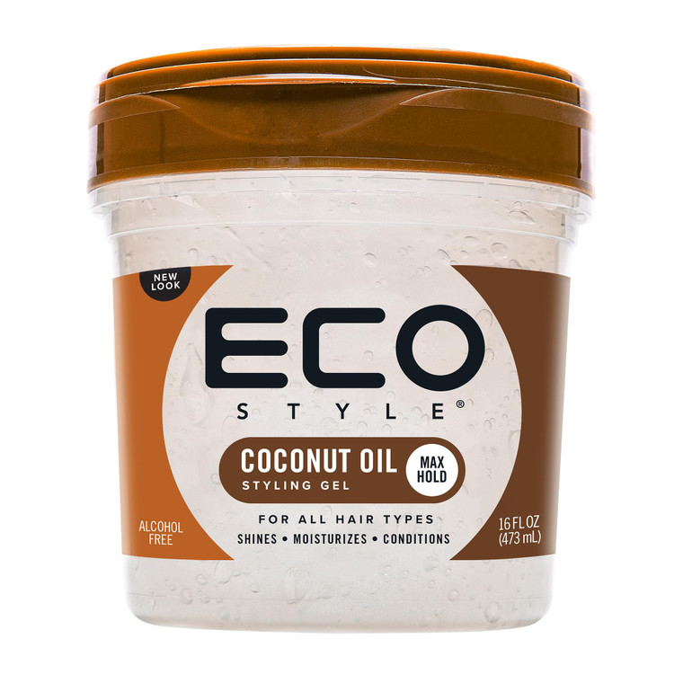 Ecoco Eco Style Gel - Coconut Oil - Adds Luster And Moisturizes Hair - Weightless Styling And Superior Hold - Prevents Breakage And Split Ends - Prom