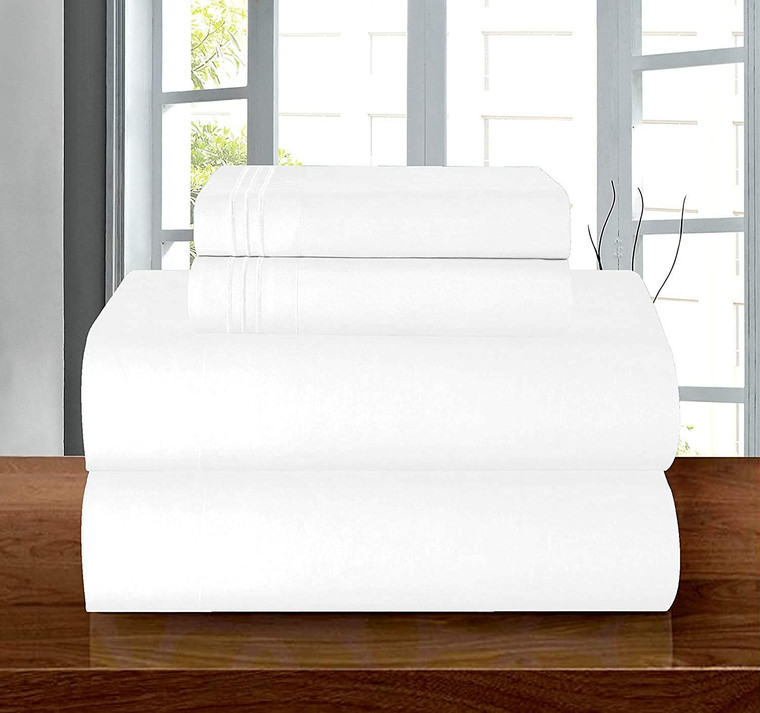 Elegant Comfort Luxury Soft 1500 Premium Hotel Quality Wrinkle Resistant Coziest Bedding Set, All Around Elastic Fitted Sheet, Deep Pocket up to 16in