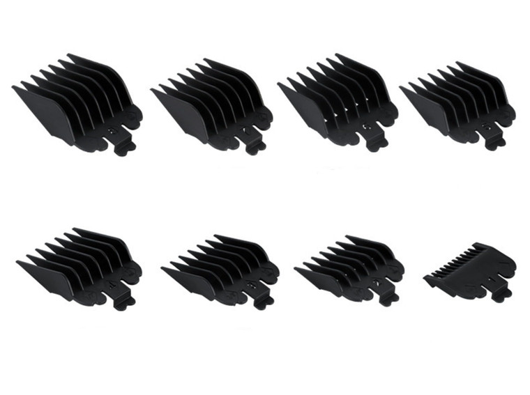 8 Pcs Professional Hair Clipper Combs Guides, Wahl Replacement Guards Set #3171-400  1/8 to 1 Fits Most Size Wahl Clippers/Trimmers
