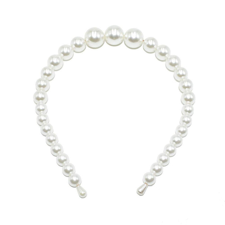AISIBO Pearl Headbands for Women, Elegant Bling Bridal Hair Hoop Hairpins Barrette Styling Wedding Hair Accessories for Birthday Valentines Day Gifts
