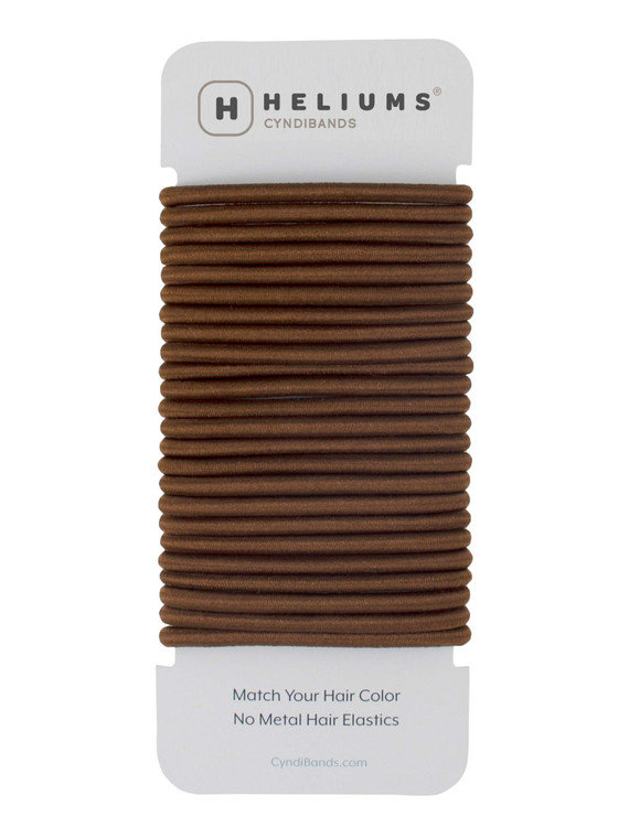 Cyndibands Elastic Hair Ties  Brown - No Damage 4mm Ponytail Holders for Women & Kids, 24-Pack Hair Elastics in Neutral Colors