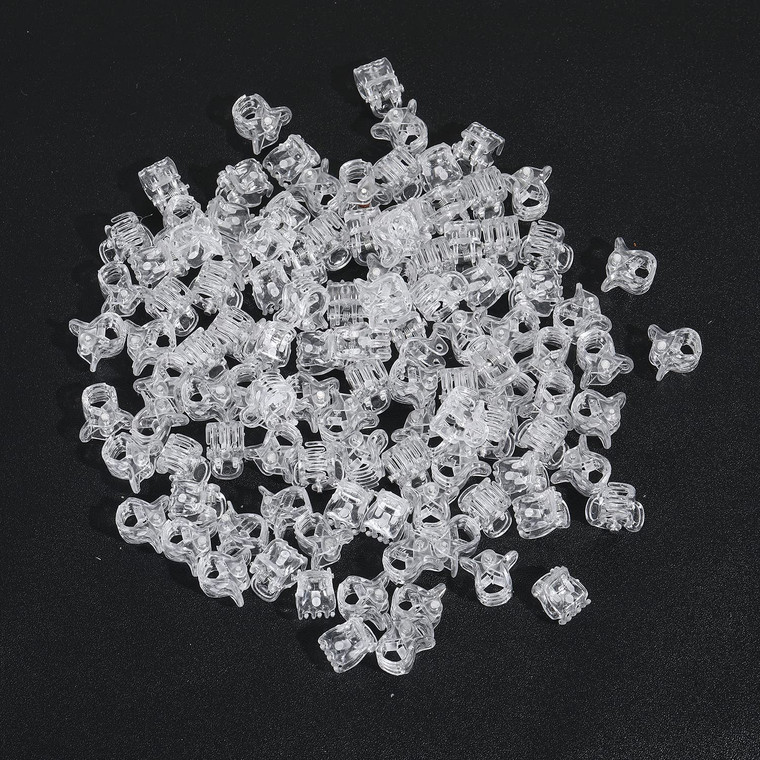 DIYOVNAK 100-Piece Pack of 0.39inch/1cm Hair Claws Clips - Plastic Mini Hairpins for Women & Girls - Hair Accessories & Gifts - Hair Clip Clamp (100