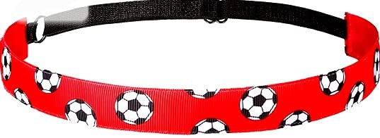 Soccer Headband RED, no Slip Headband. Girls Soccer Gift