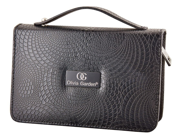 Olivia Garden Shear Case with SilkCutPRO Shears - Hair Tool Organizer for Combs, Scissors, Barber Supplies - Holds 9 Shears - Professional Hairstylis