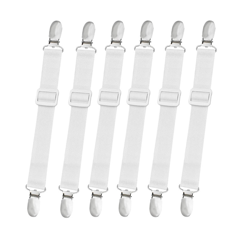 10 pcs Adjustable Bed Sheet Straps,Bed Sheet Clips, Elastic Bed Fitted Sheet Holder from 14 to 47 Inch,Couch/Sofa Cover Straps,Sheet Fastener Suspend
