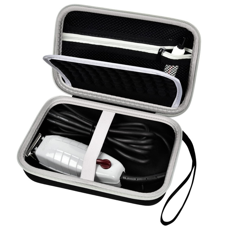 Case for Andis Professional T-Outliner Beard & Hair Trimmer, Model GTO 04780/04710/04603/04775, with Mesh Pocket for Attachment Set - Bag Only (Black