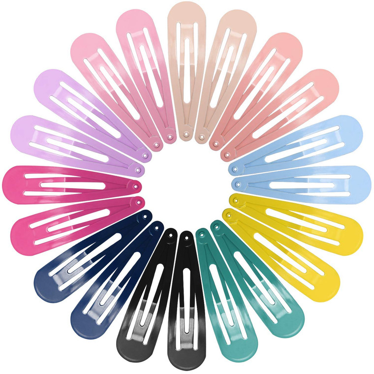 Snap Hair Clips for Women Girls, Funtopia 40 Pcs 7cm / 2.8 Inch Long No Slip Metal Hair Clips, Large Snap Hair Barrettes Hairpins for Thick Hair (Mix