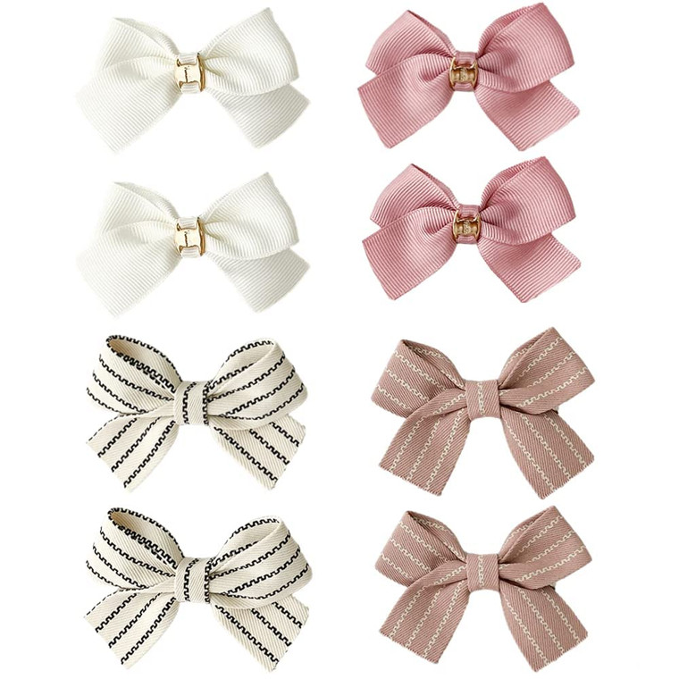 8PCS Baby Girl Dog Gift Wrap Hair Bow Clips Barrettes, Assorted Hair Accessories Alligator Clip for Little Girls Toddler Kids Teens