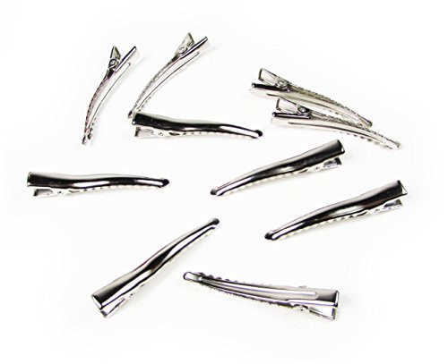 DIY Hair Clips Kit, Alligator Clips, French Barrette Clips, Snap clips (100pc 1.75"(45mm) Skinny Single Prong Alligator Hair Clips W/Teeth)