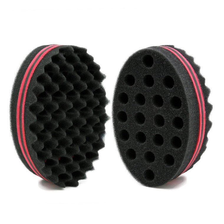 BEWAVE Big Holes Barber Hair Brush Sponge Dreads Locking Twist Afro Curl Coil Wave Hair Care Tool, 1 Pc