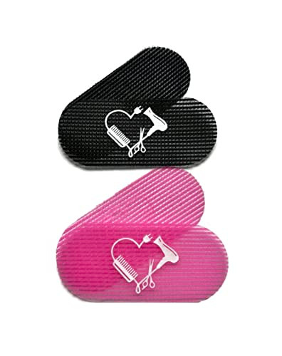 HAIR GRIPPERS ® 2 COLORS BUNDLE PACK 4 PCS for Men and Women - Salon and Barber, Hair Clips for Styling, Hair holder Grips (Pink/Black).