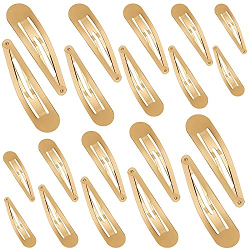 WILLBOND 40 Piece Barrettes Women Snap Hair Clips Women Large Metal Snap Nonslip Hair Clip Accessories, 3.5 Inch, 3.1 Inch, 2.8 Inch, 2.4 Inch, 2 Inc