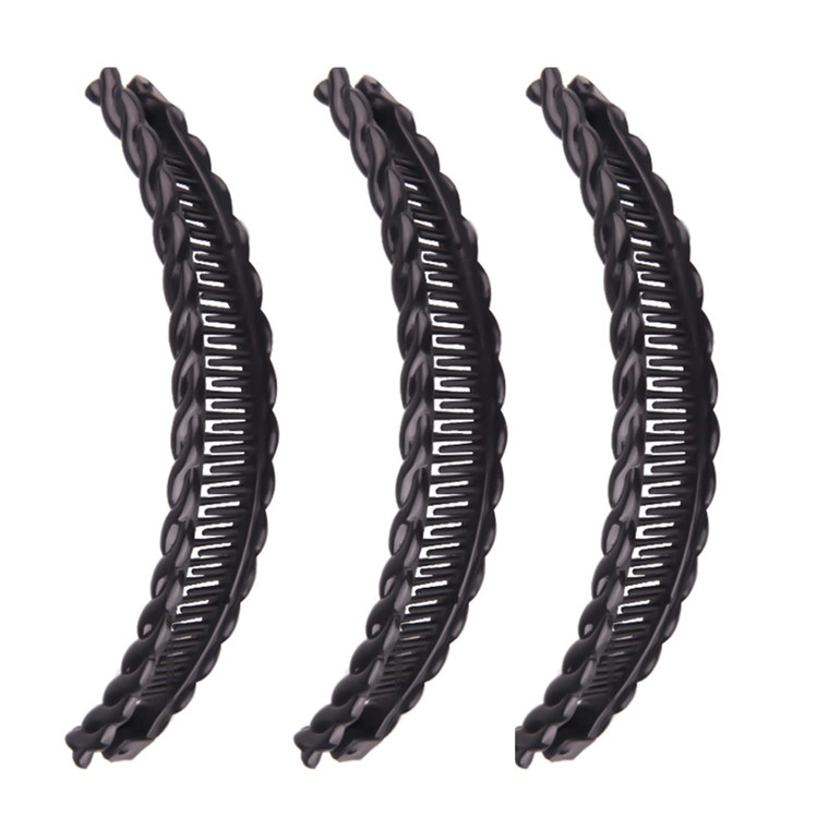 New 1st Choice Clincher Combs Banana Clips - Hair Grip Comb, Fishtail Ponytail Clamp, Long Hair Accessory for Girls and Women