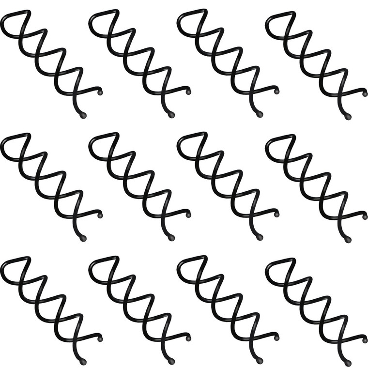 eBoot Spiral Hair Clip Spin Bun Stick, Hair Pick Set for DIY Hair Styles - 20 Pack (Black)