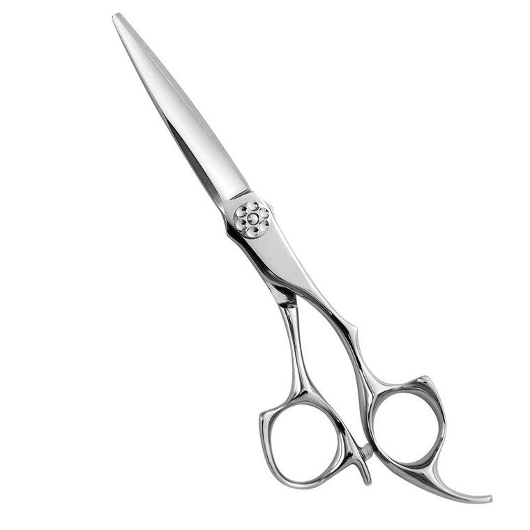 AOLANDUO Professional Hair Cutting Scissors  VG10 Steel, Convex Edge, CNC-Optimized Blades, Offset Handle  6-Inch, Right-Handed
