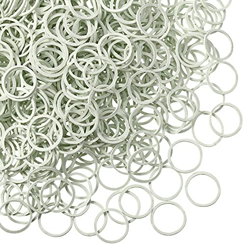 Hicarer 1000 Mini Rubber Bands Soft Elastic Bands for Hair Braids (1.5 cm,Gray White)