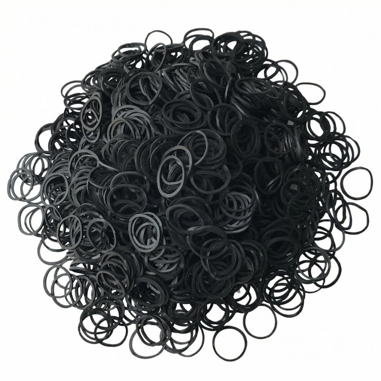 1200 Pcs Black Rubber Bands?Mini Hair Rubber Bands, Rubber Hair Ties, for Kids Hair, Braids Hair, Wedding Hairstyle and More by Aivwis (Diameter 15 m