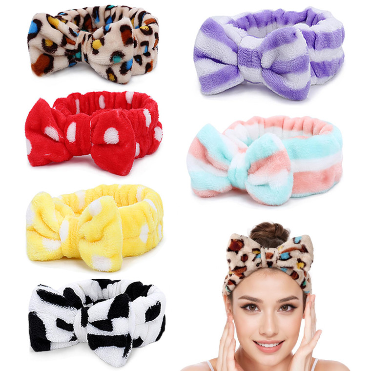 LADES Soft Skincare Headband  Adjustable, Comfortable & Stretchy Fabric, Cute Patterns for Makeup, Facial  Non-Slip, Headband for Hair Control