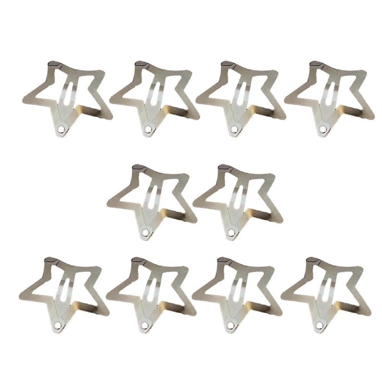 10Pcs Silver Star Hair Clips,Star Barrettes,Metal Hair Clips,Non Slip Hair Accessories for Girls Women